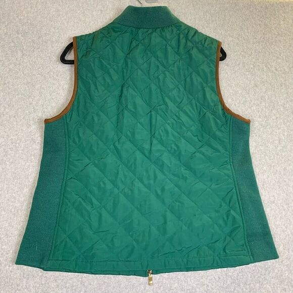 Croft & Barrow vest womens large quilted green brown - Picture 7 of 8